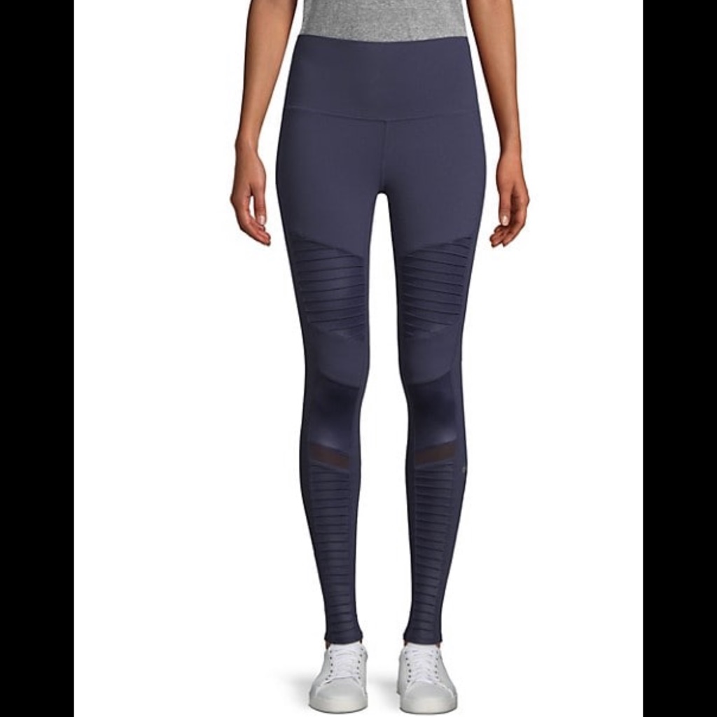 Alo Yoga High Waist Moto Leggings Rich Navy 4